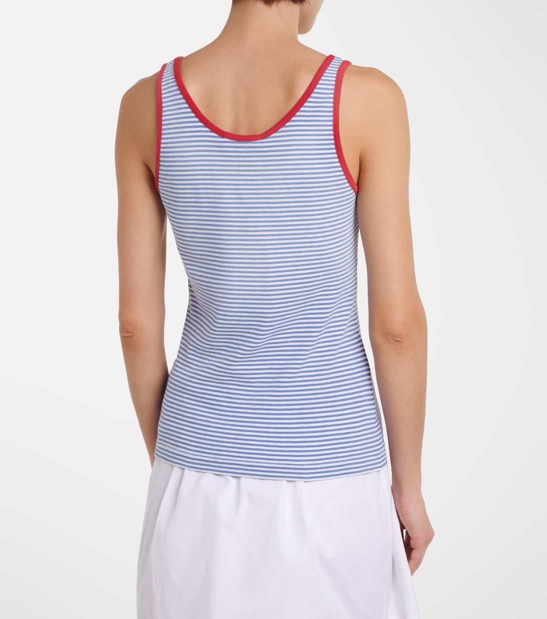 Striped cotton jersey tank top | Prada