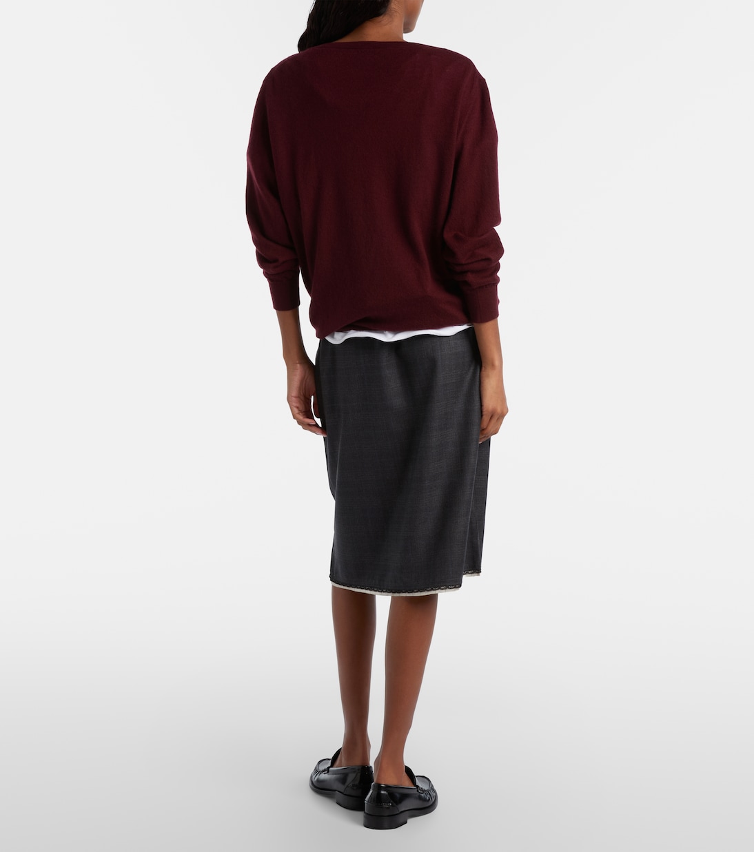 Bleistiftrock aus Wolle  | Prada