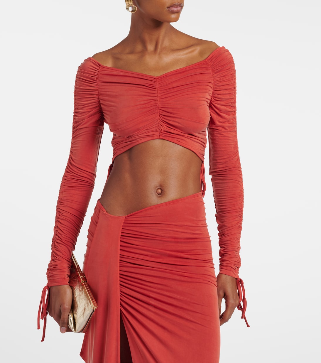 褶饰针织短款上衣 | Balmain