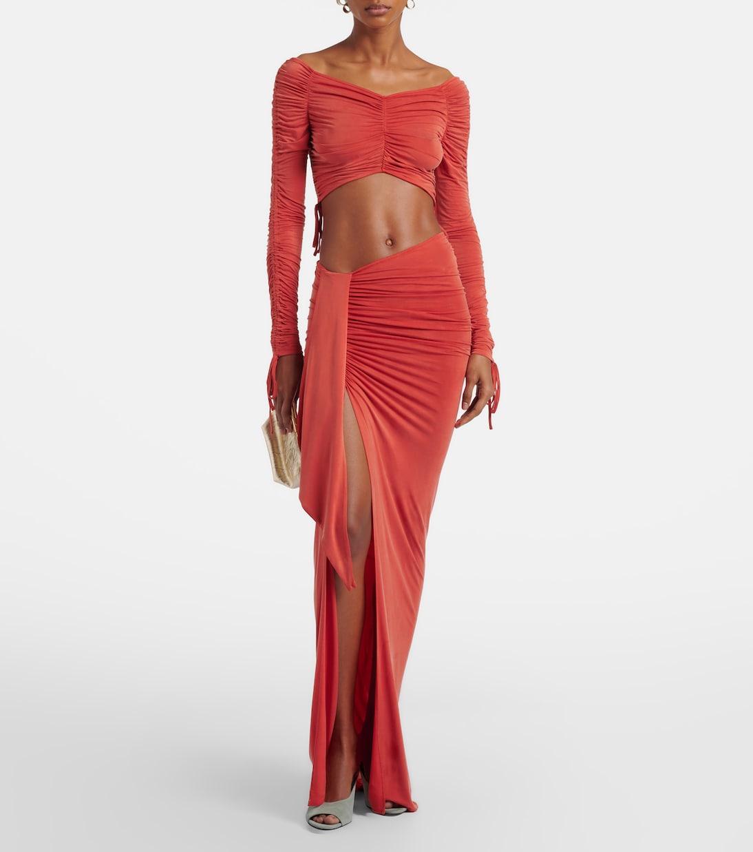 褶饰针织短款上衣 | Balmain