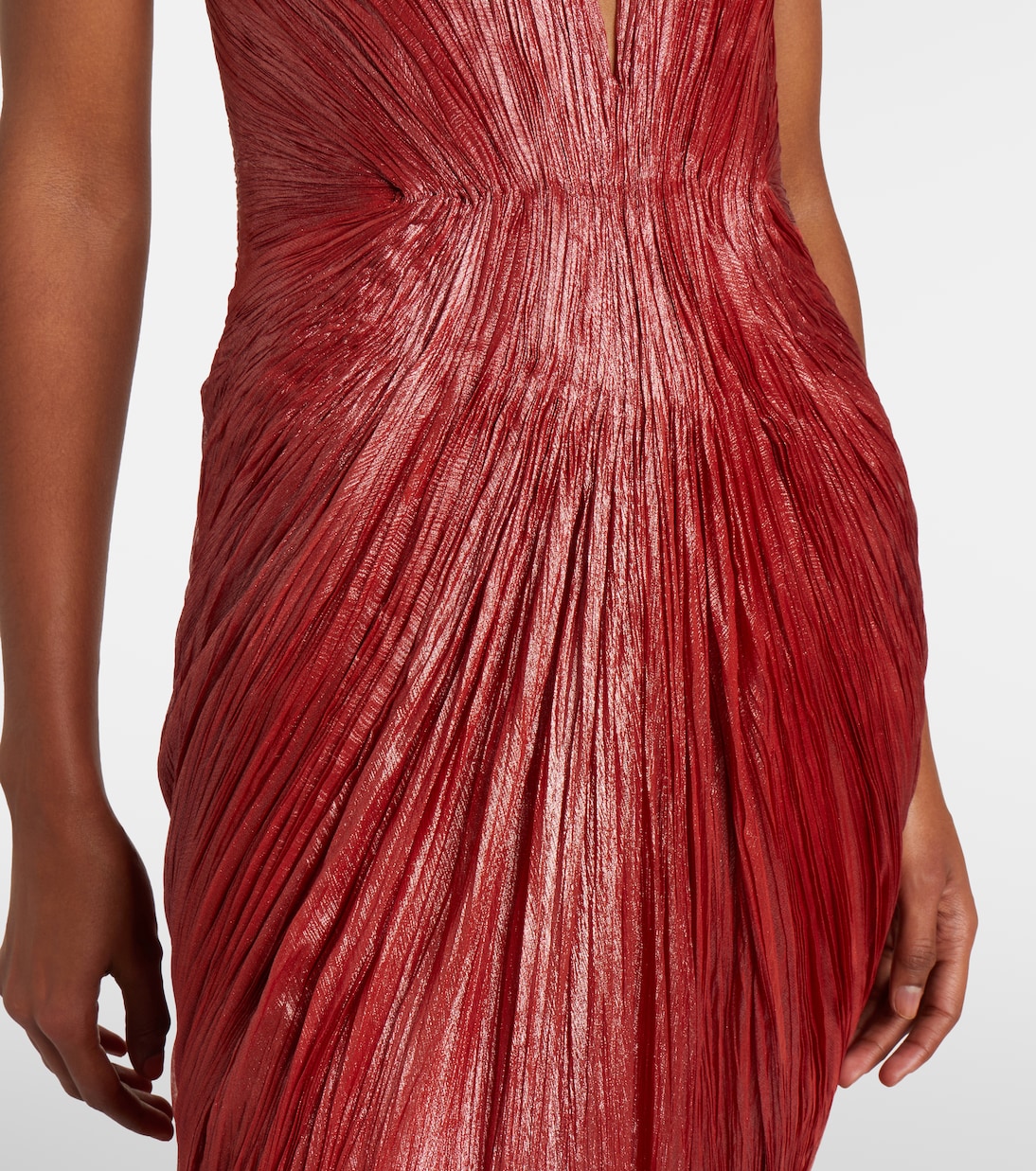 Cecilia draped silk muslin bustier gown | Maria Lucia Hohan