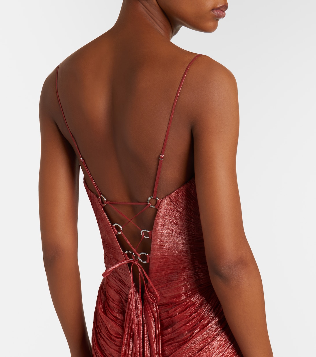 Cecilia draped silk muslin bustier gown | Maria Lucia Hohan