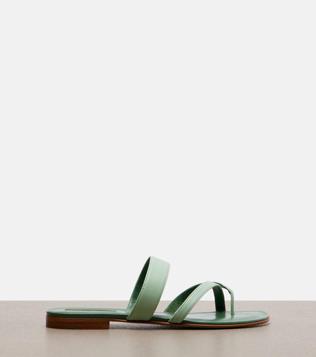 Susaflat leather thong sandals | Manolo Blahnik