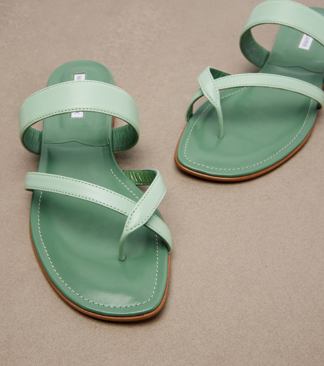 Susaflat leather thong sandals | Manolo Blahnik