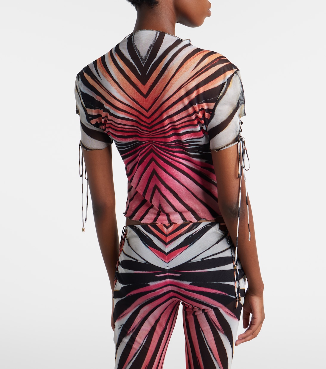 Printed mesh top | Roberto Cavalli