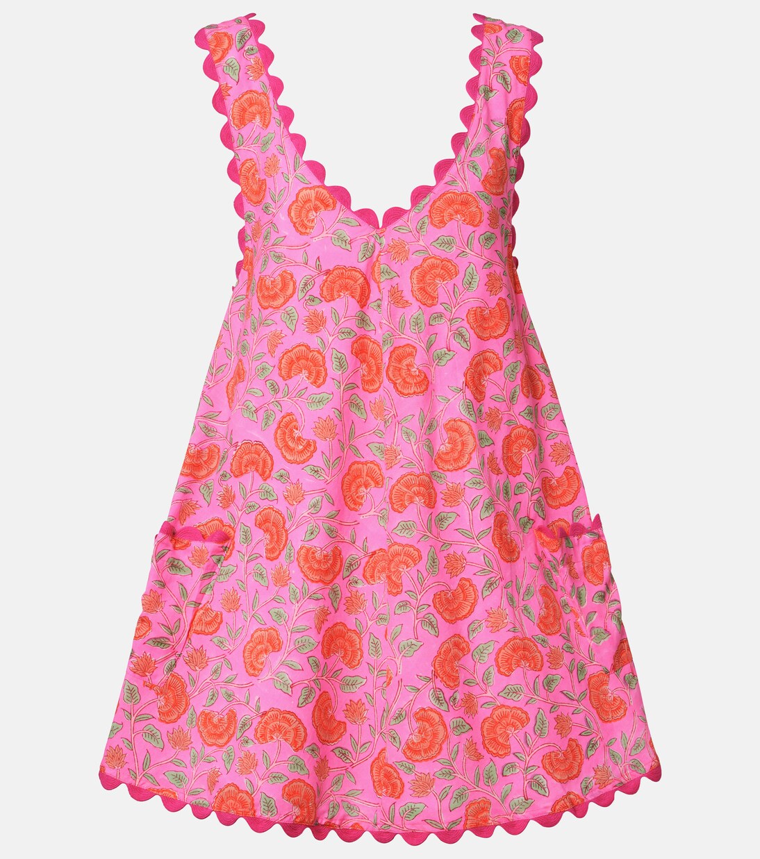 Abito corto in cotone con stampa floreale | Juliet Dunn