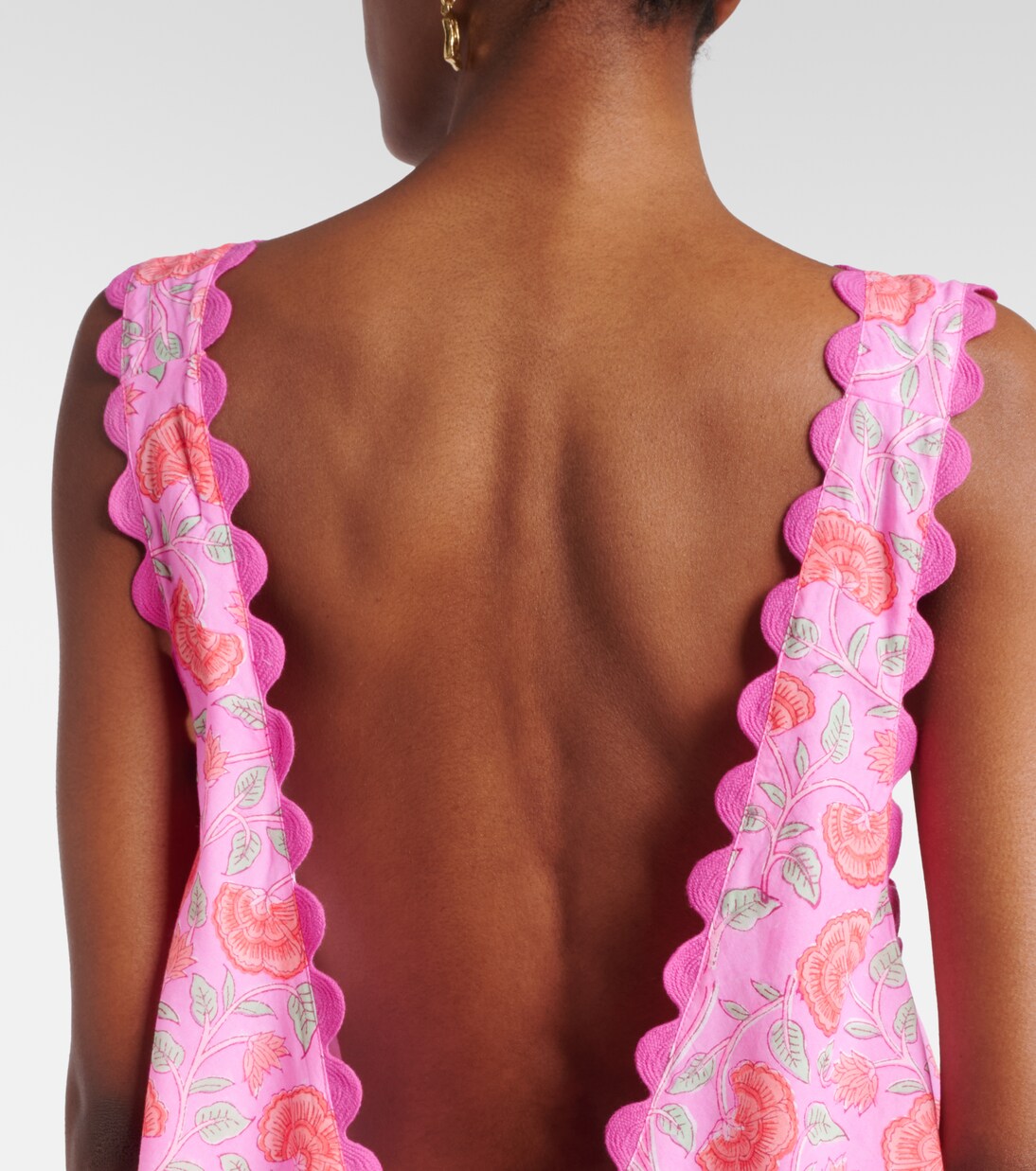 Abito corto in cotone con stampa floreale | Juliet Dunn