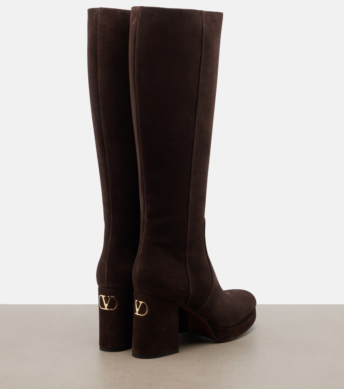 Fawcette VLogo suede knee-high boots | Valentino Garavani