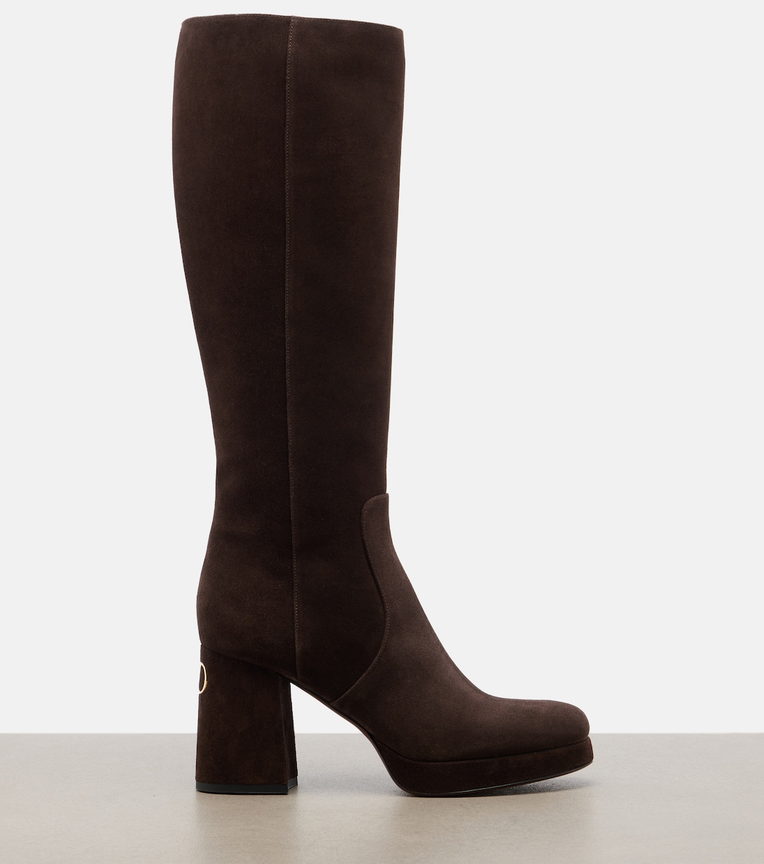 Fawcette VLogo suede knee-high boots | Valentino Garavani