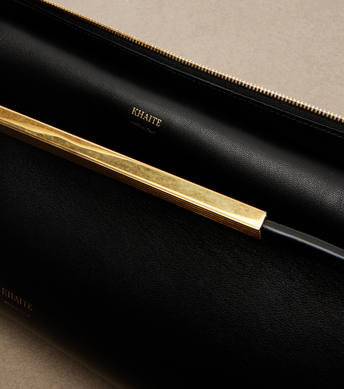 Donna leather clutch | Khaite