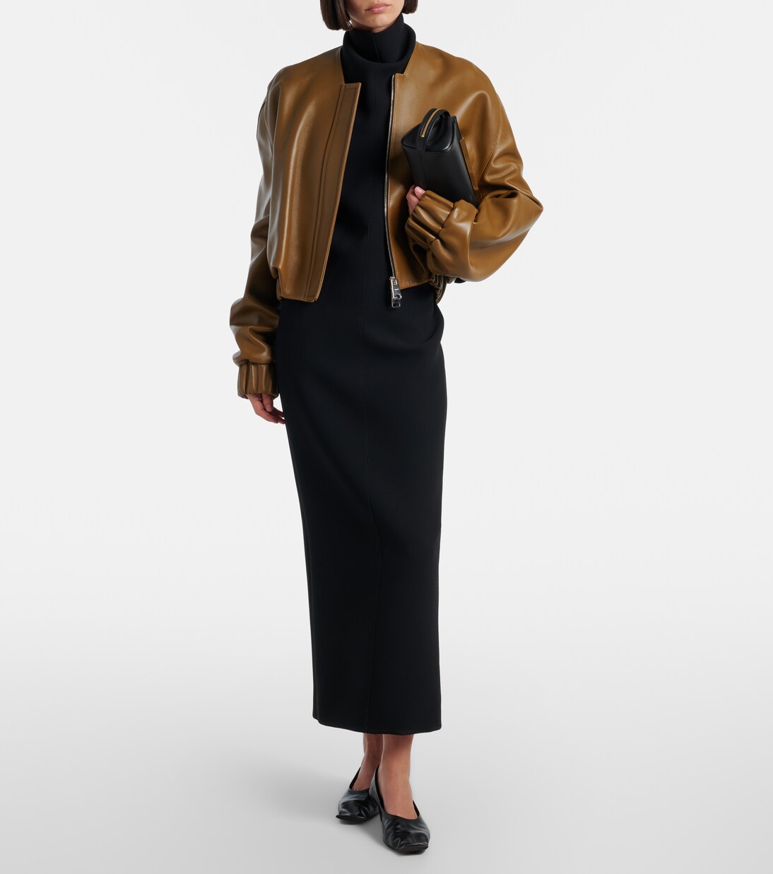 Donna leather clutch | Khaite