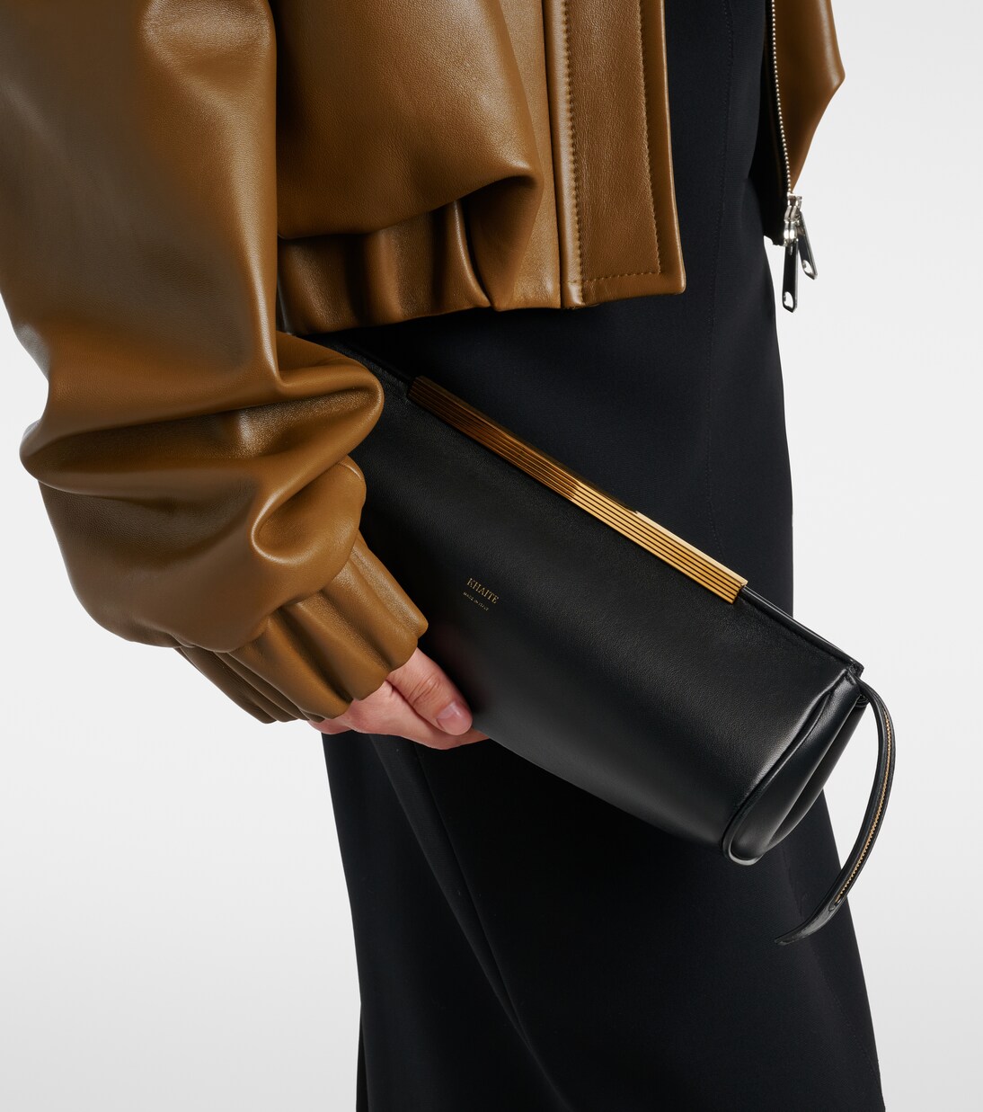 Donna leather clutch | Khaite