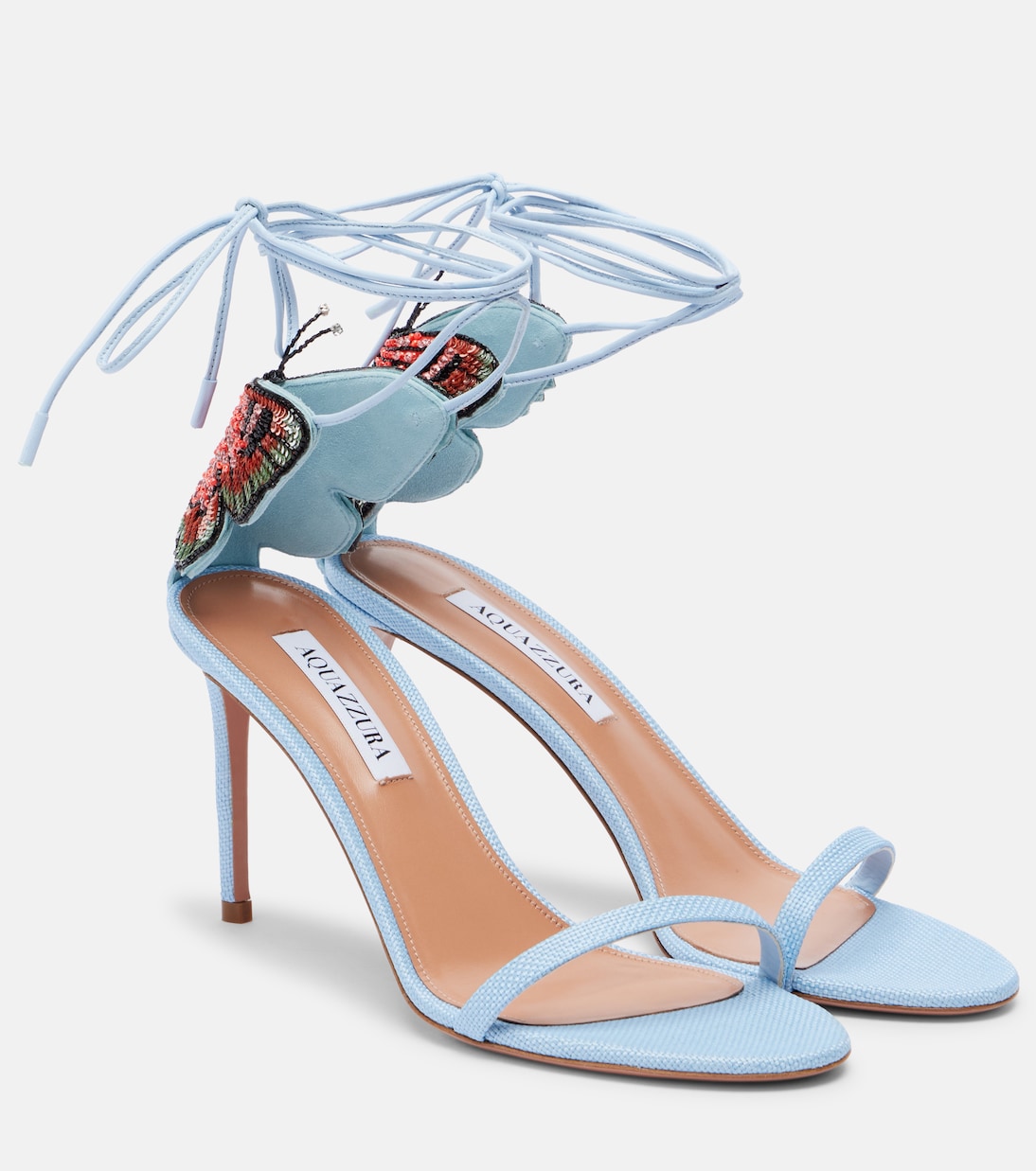 Papillon D'Amour embellished sandals | Aquazzura