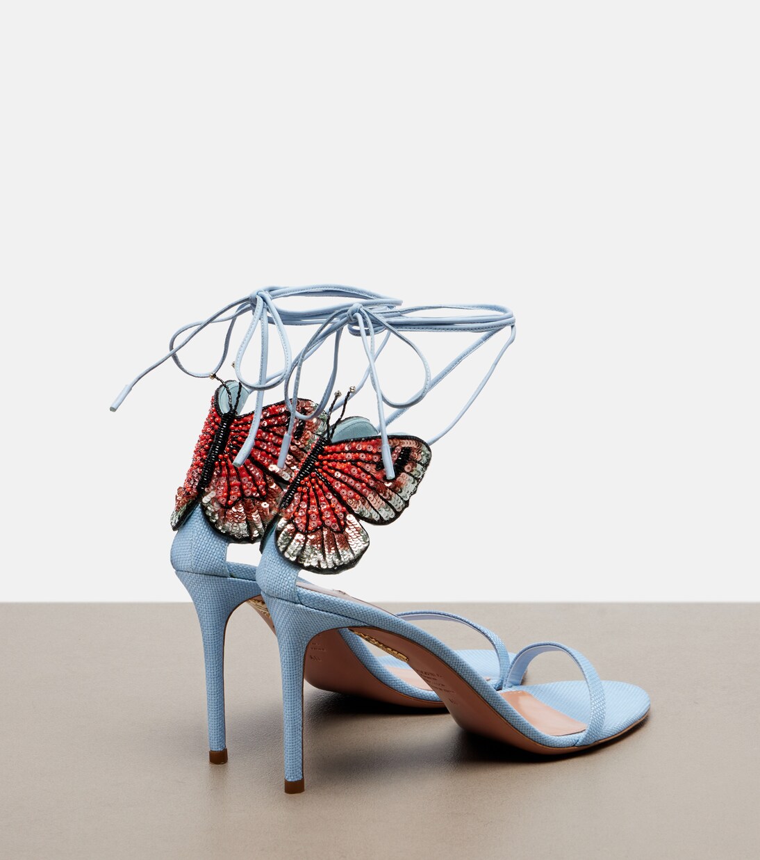 Papillon D'Amour embellished sandals | Aquazzura