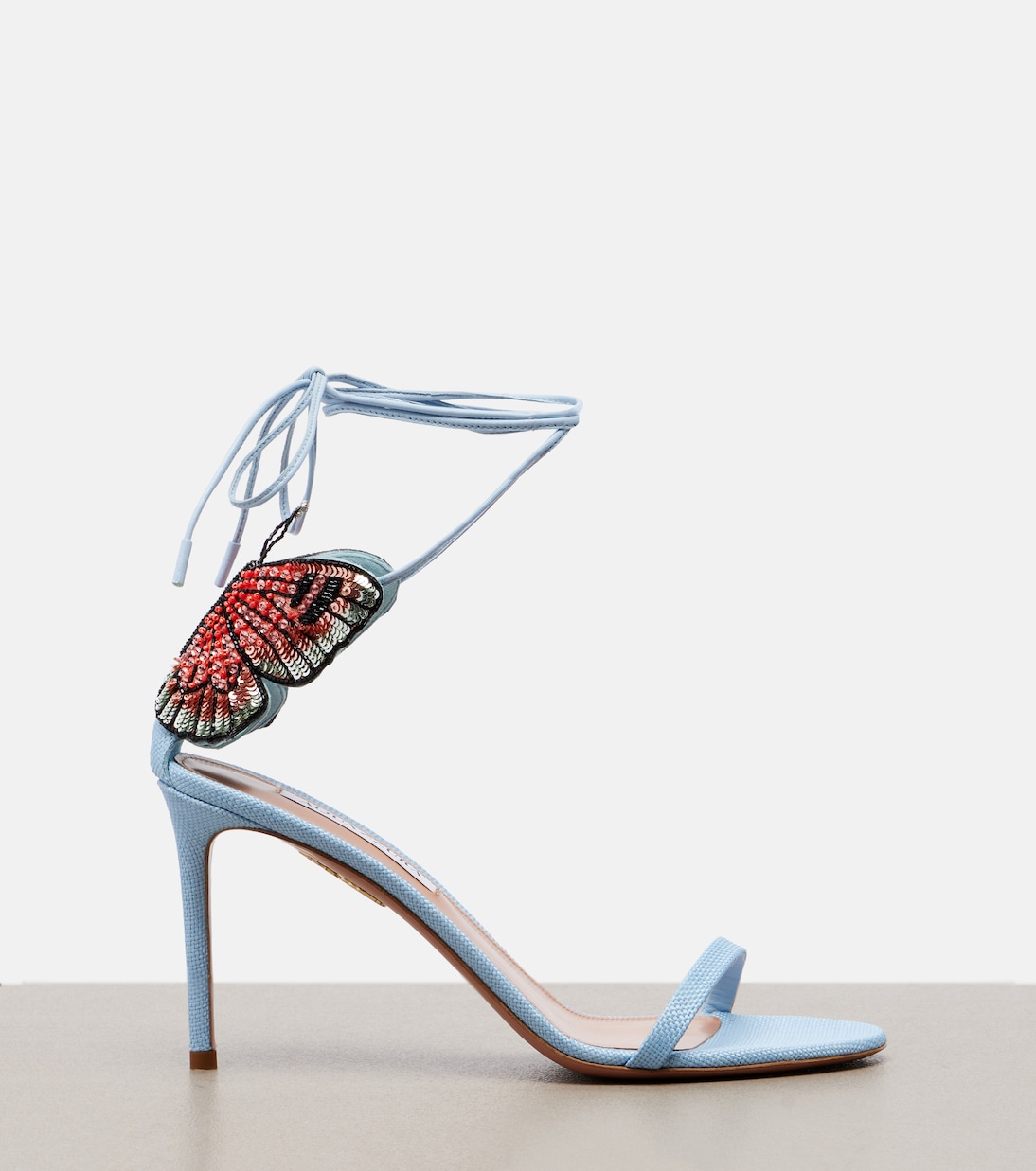 Papillon D'Amour embellished sandals | Aquazzura