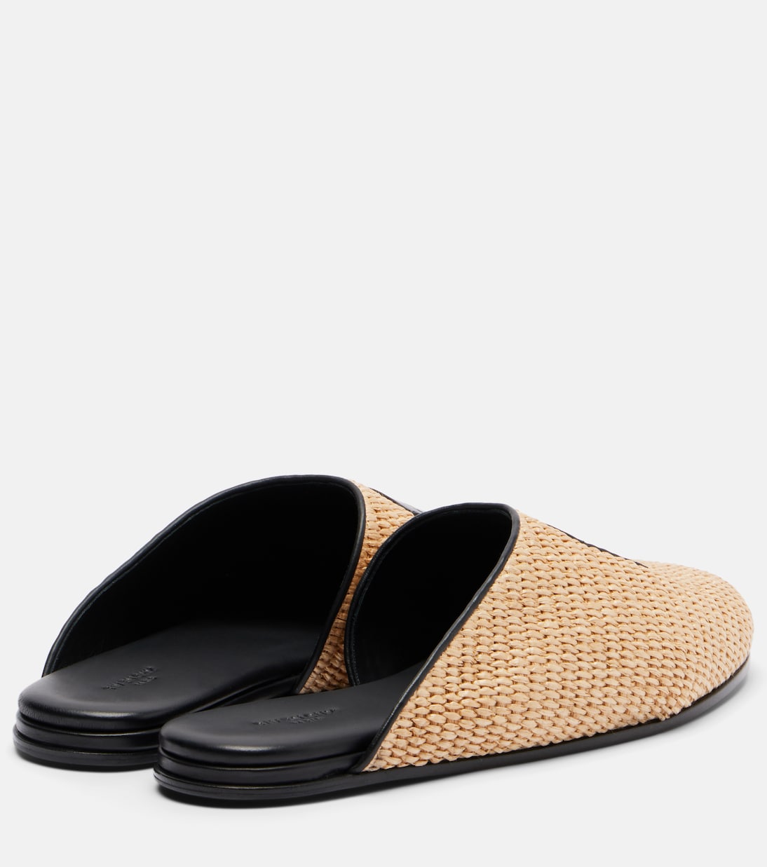 Label leather-trimmed woven mules | Givenchy
