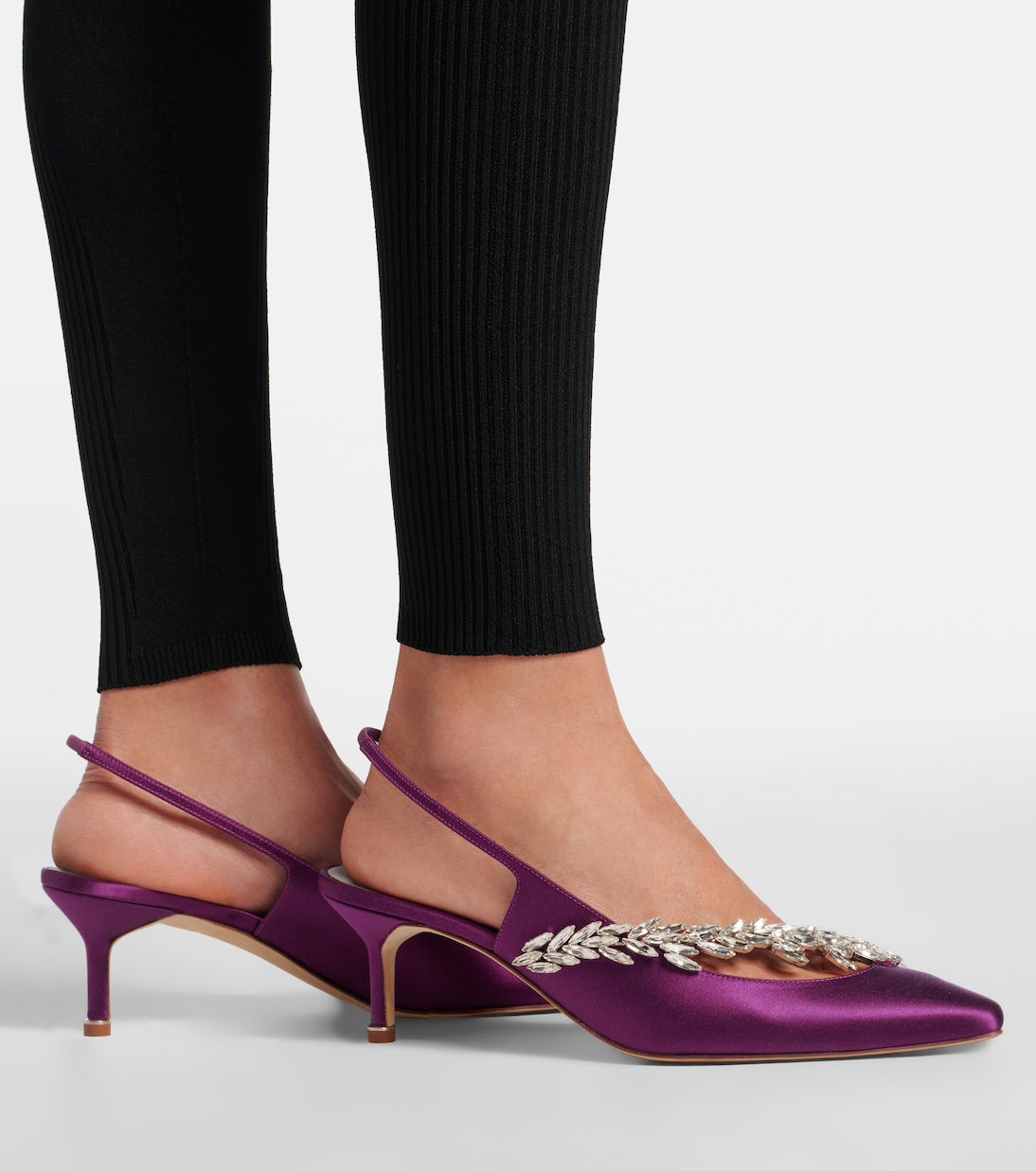 x Manolo Blahnik satin slingback pumps | Balenciaga