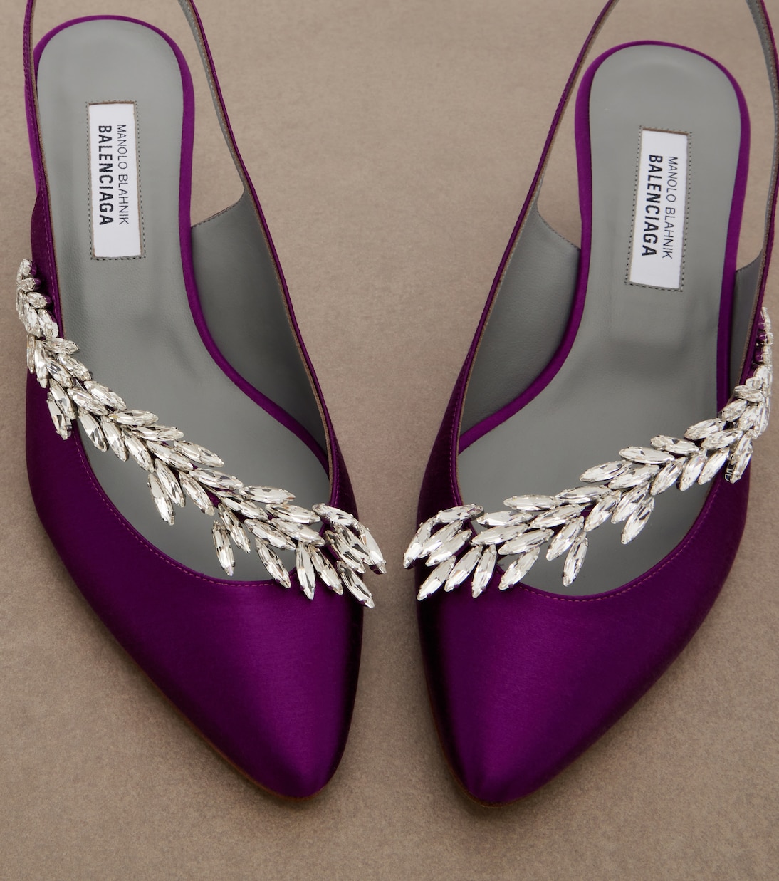 x Manolo Blahnik satin slingback pumps | Balenciaga