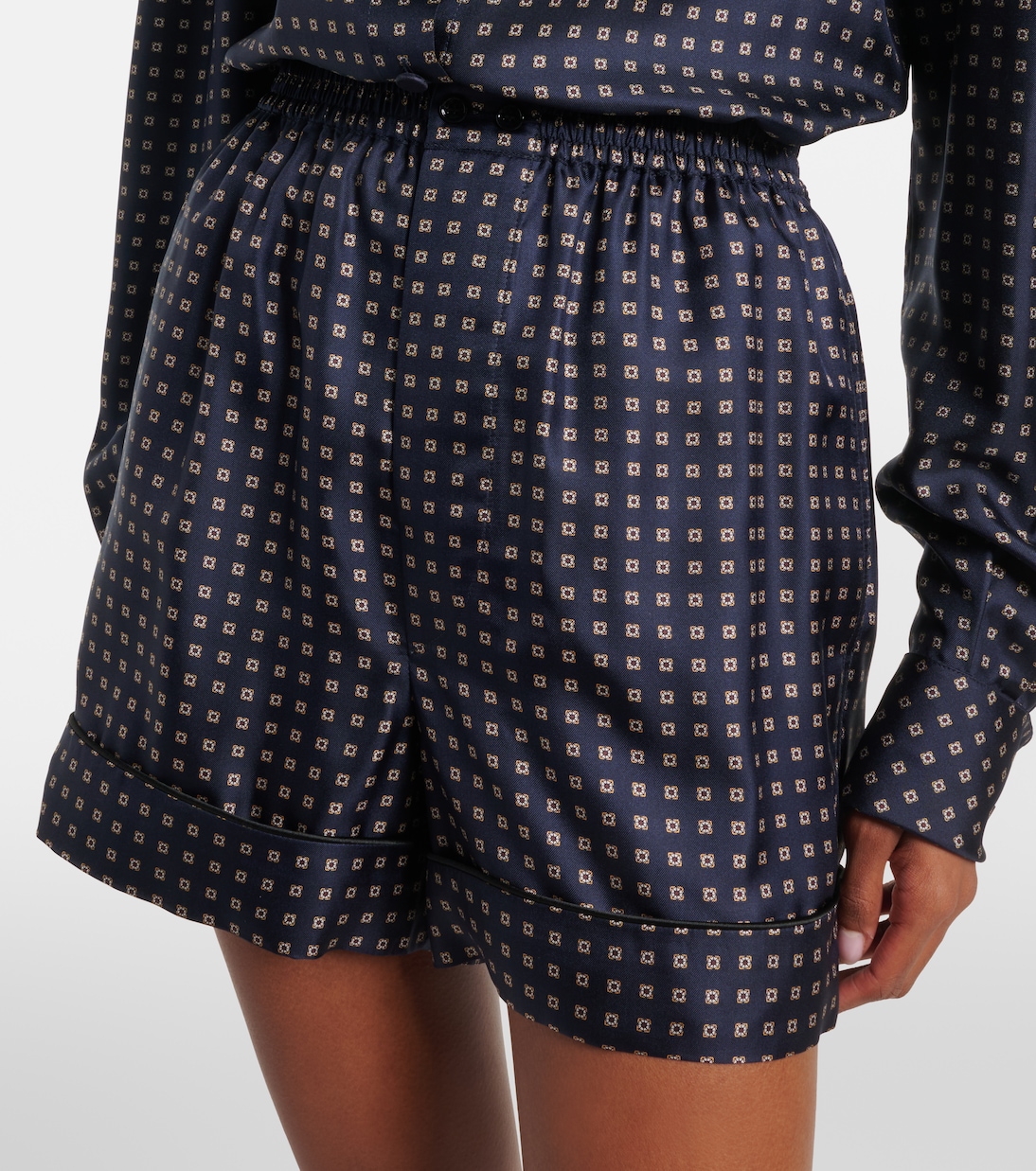 Printed silk shorts | Saint Laurent
