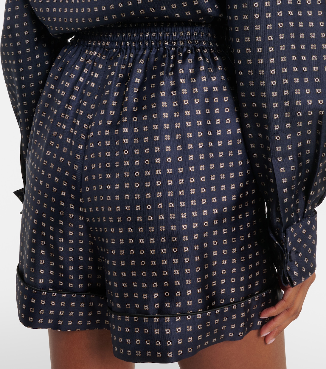 Printed silk shorts | Saint Laurent