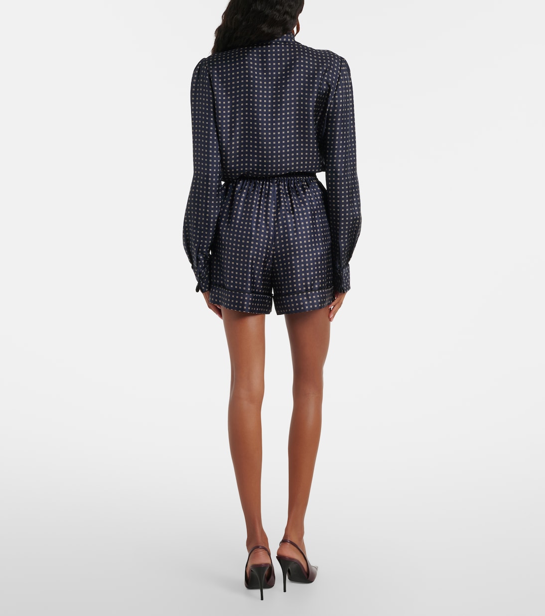 Printed silk shorts | Saint Laurent