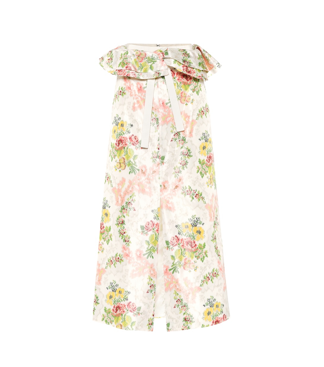 Peplum floral silk-blend skirt | Brock Collection