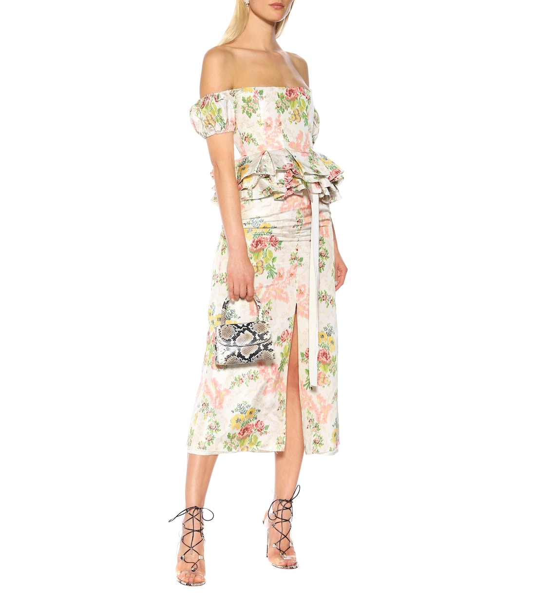 Peplum floral silk-blend skirt | Brock Collection