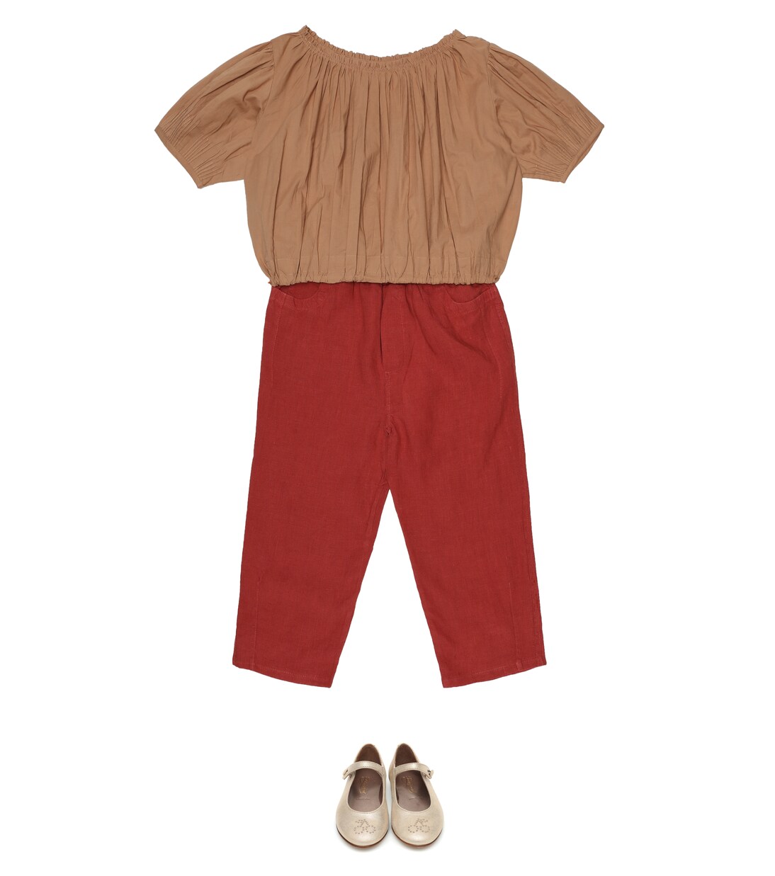 Queens Park cotton blouse | Caramel