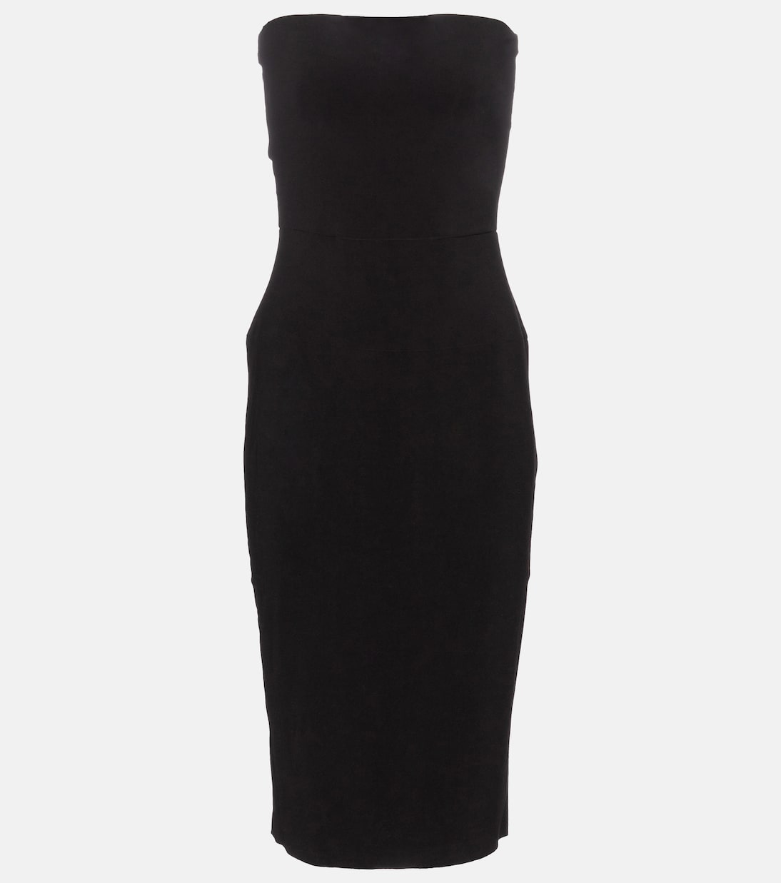 Strapless jersey-blend midi dress | Norma Kamali