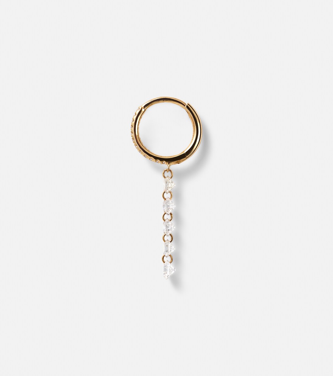 Piercing 18kt gold single earring with diamonds | Persée