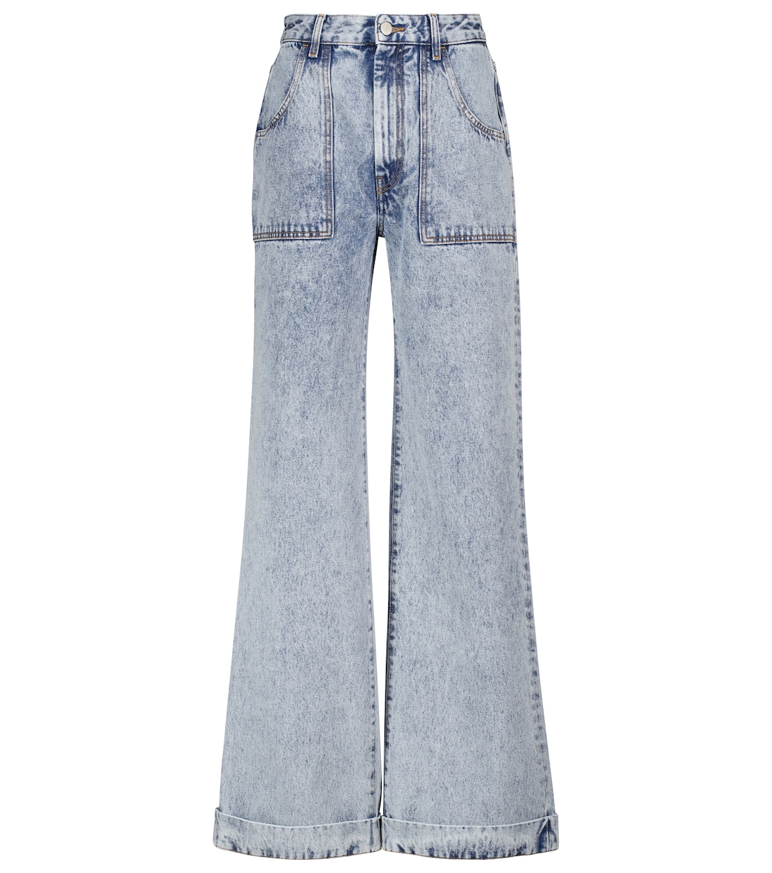 High-Rise Wide-Leg Jeans | Alessandra Rich