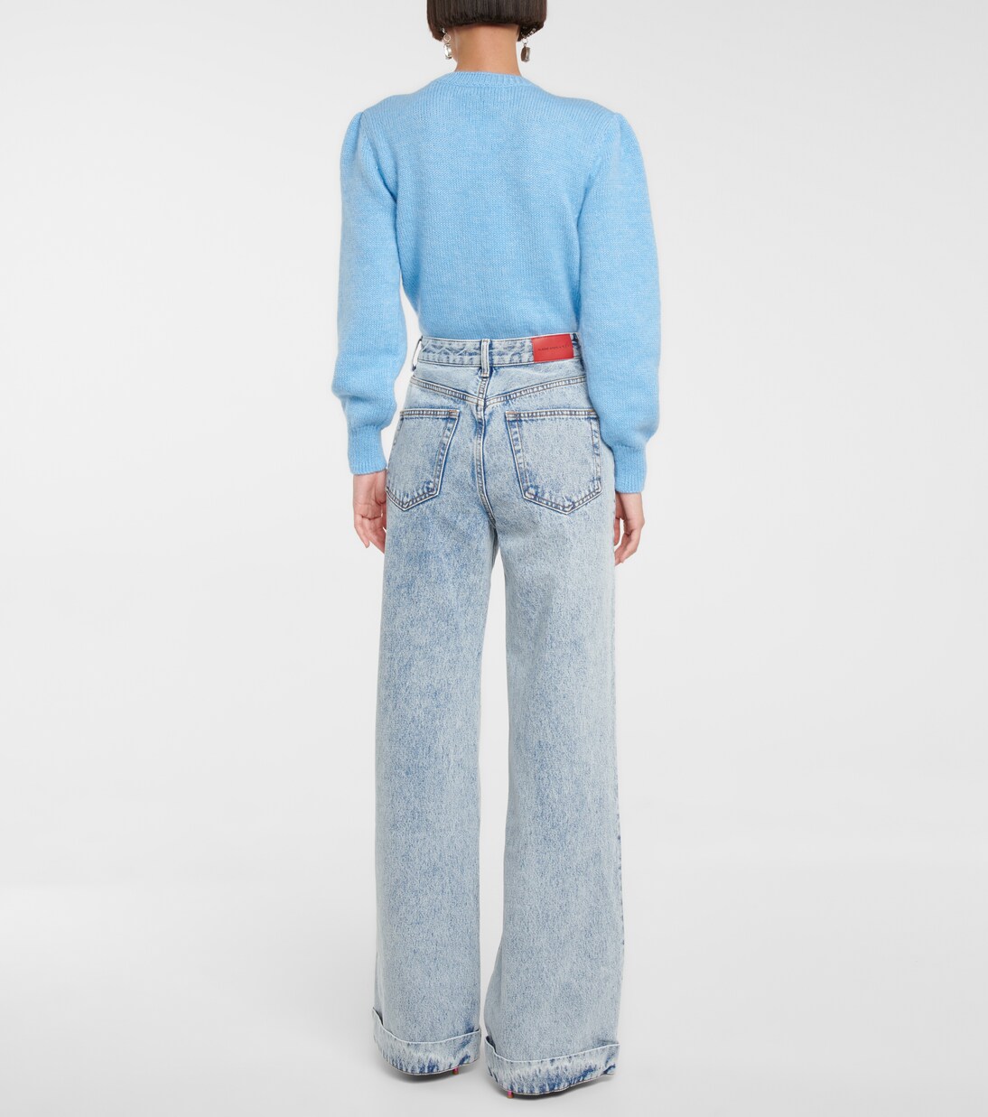 High-Rise Wide-Leg Jeans | Alessandra Rich