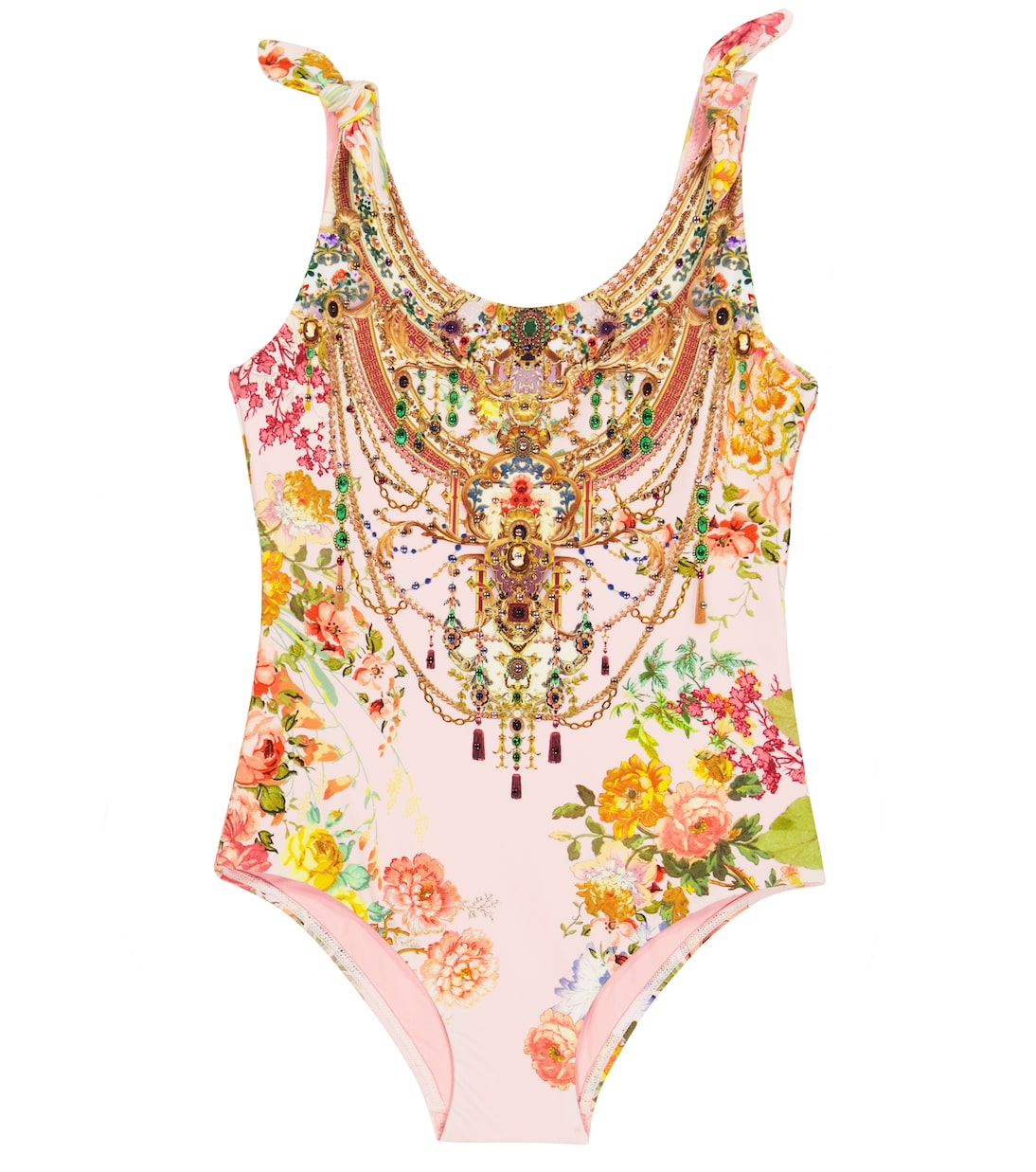 Floral printed tie-detail swimsuit | Camilla Kids