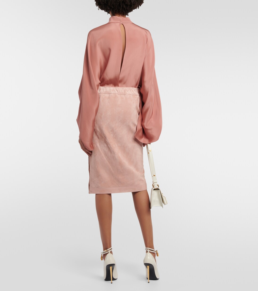 Plonge leather midi skirt | Tom Ford