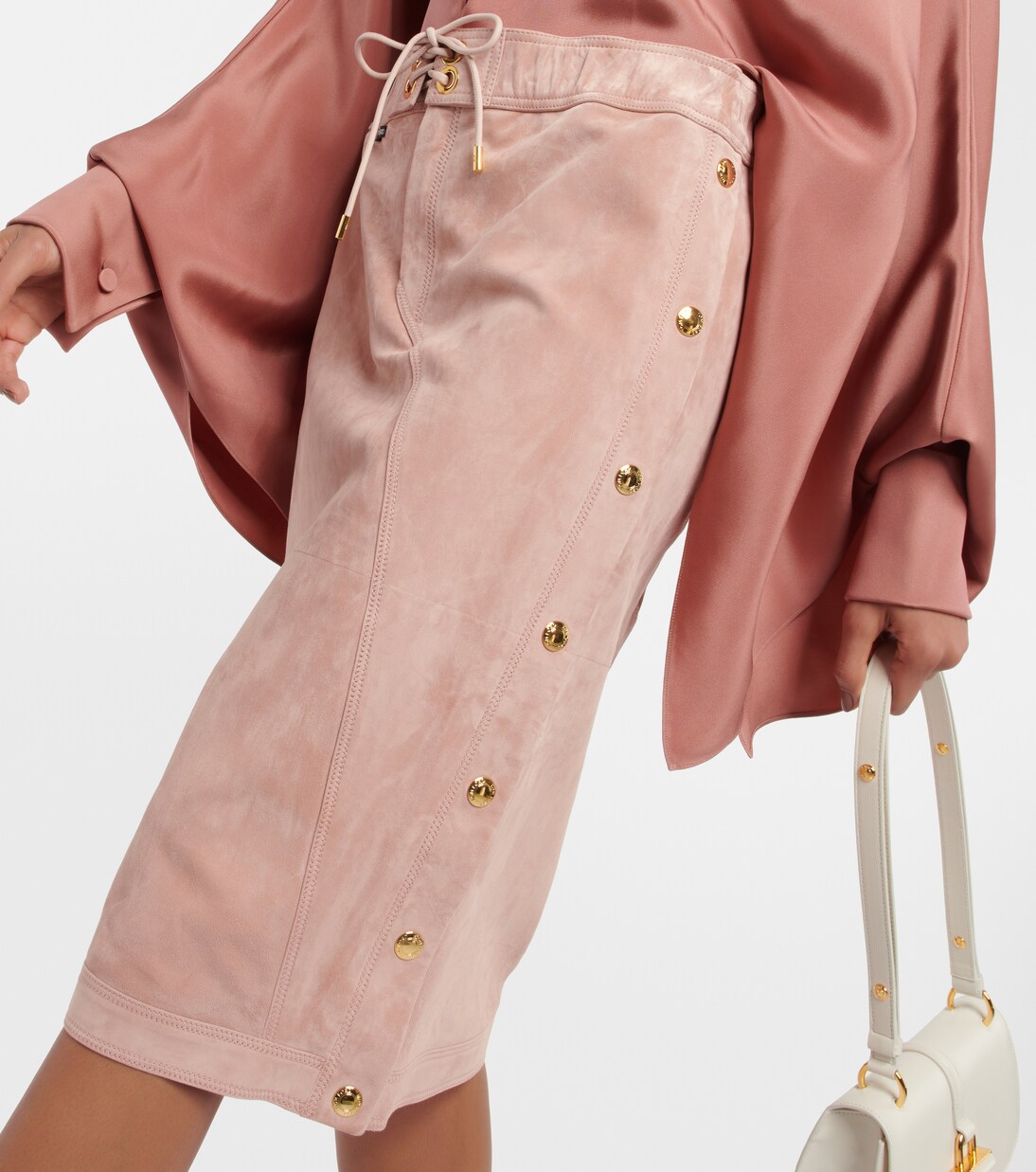 Plonge leather midi skirt | Tom Ford