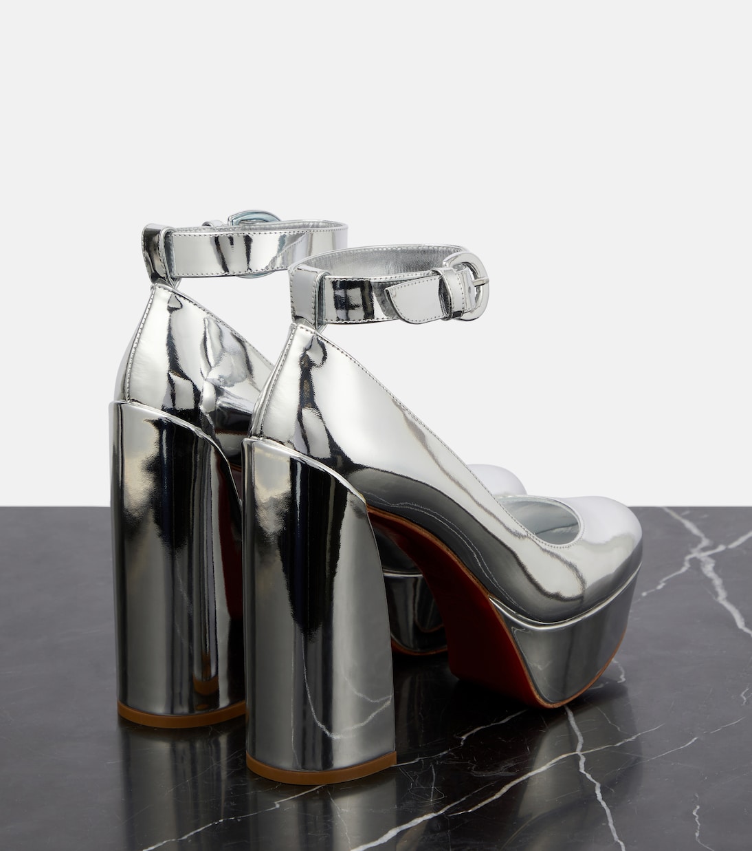 Escarpins Movidastrap en cuir métallisé | Christian Louboutin