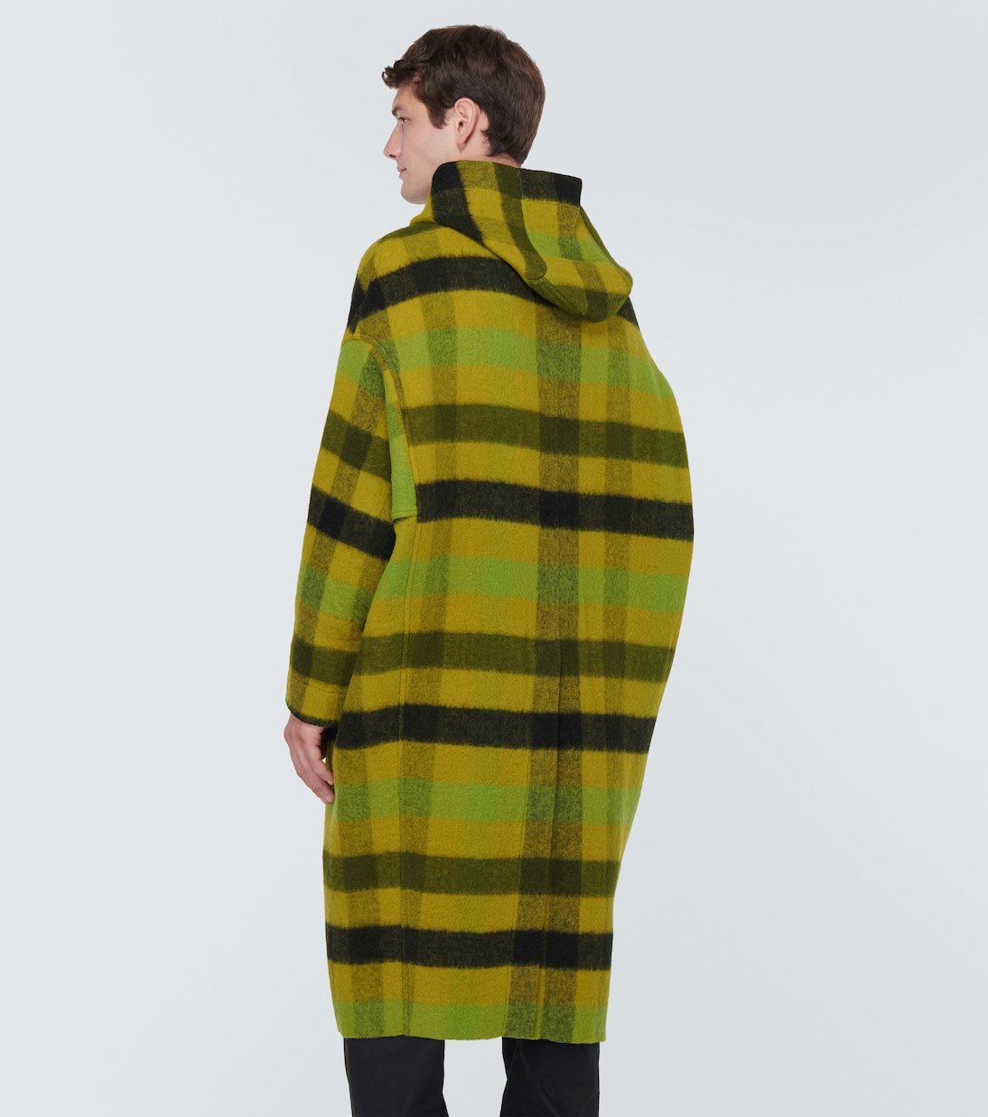 Checked wool coat | Rick Owens