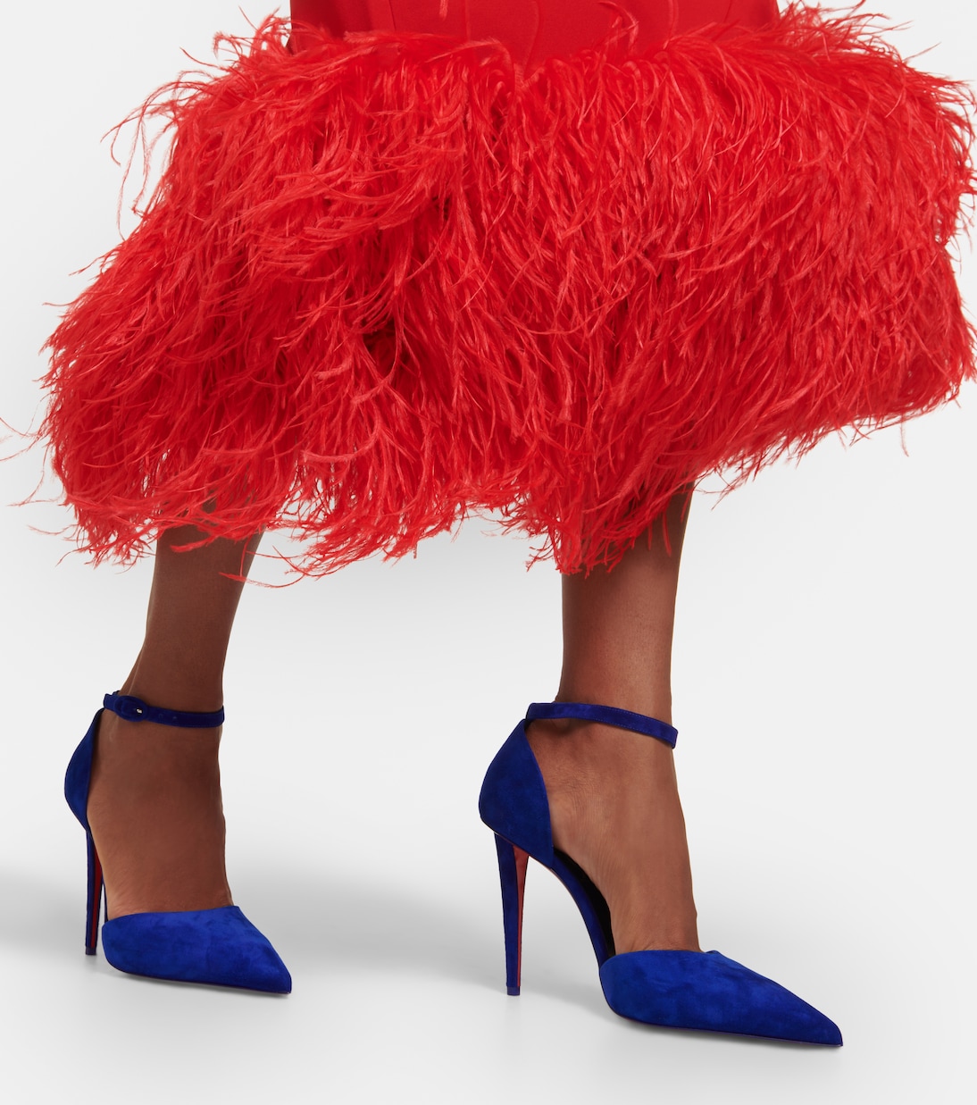 Escarpins Astrida Bride 100 en daim | Christian Louboutin