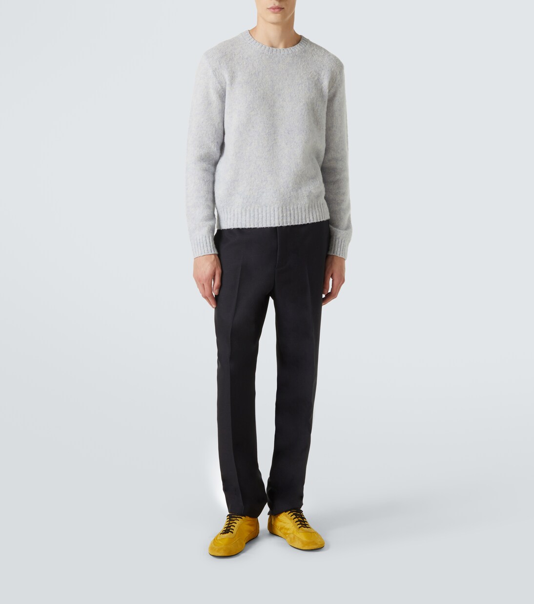 Mohair and wool slim pants | Prada
