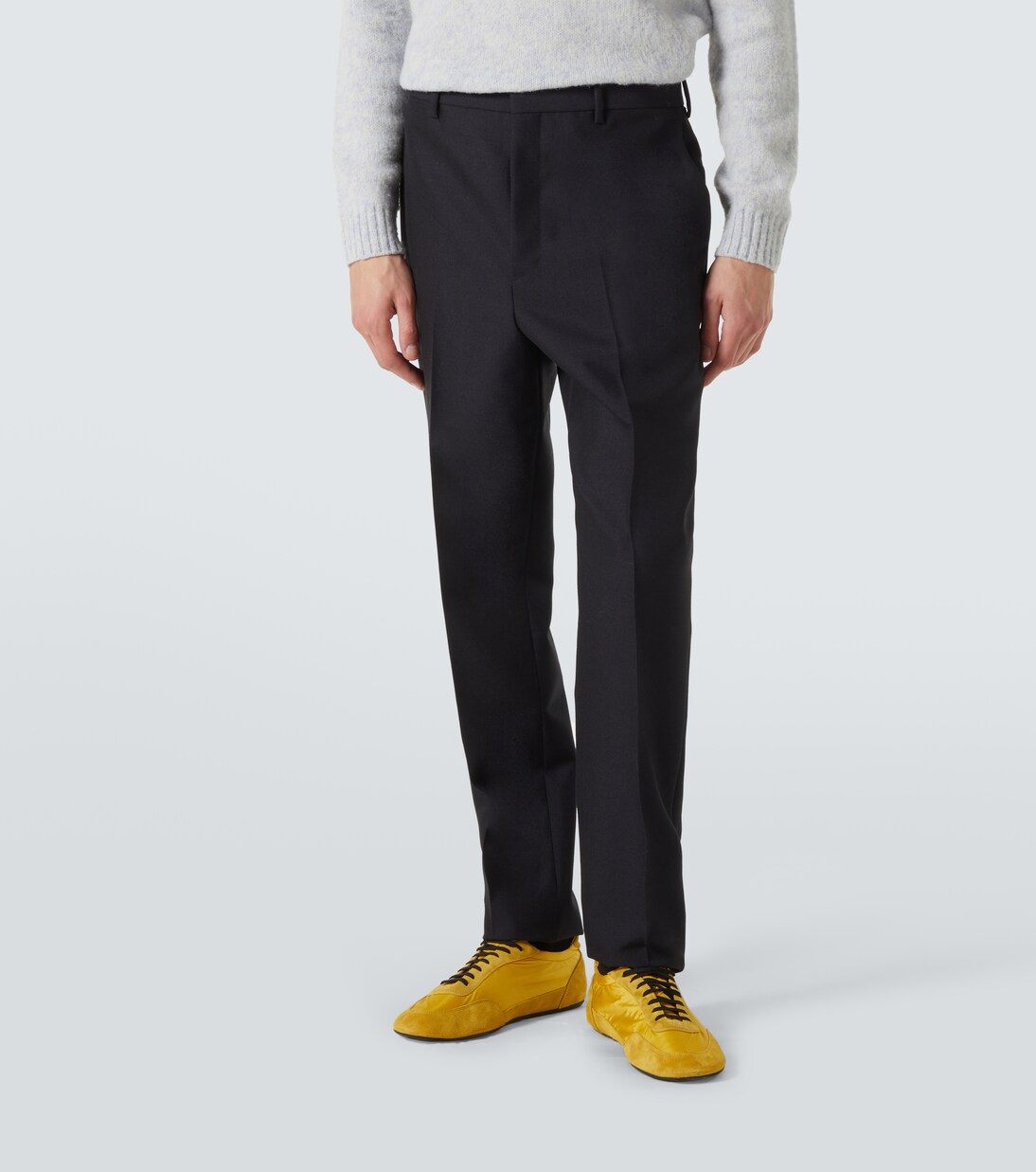 Mohair and wool slim pants | Prada