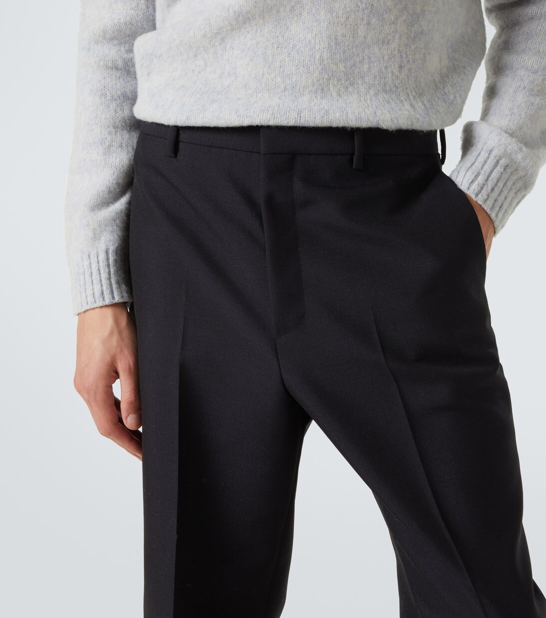 Mohair and wool slim pants | Prada