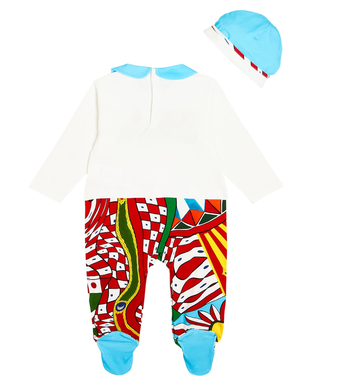 婴幼儿 — 棉质连身衣、围兜与便帽套装 | Dolce&Gabbana Kids
