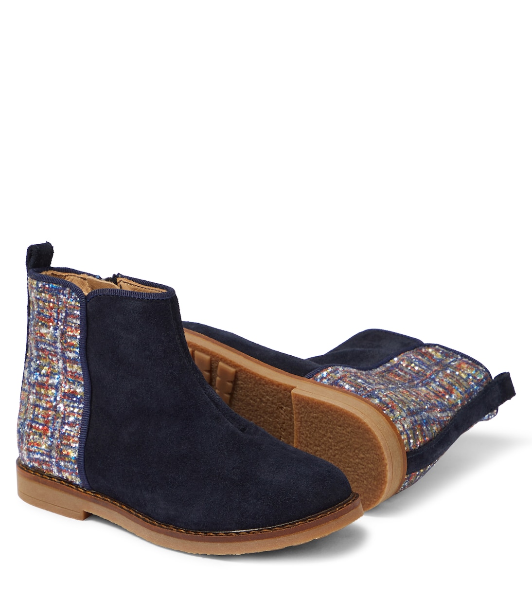 Trip Back glittered suede boots | Pom d'Api