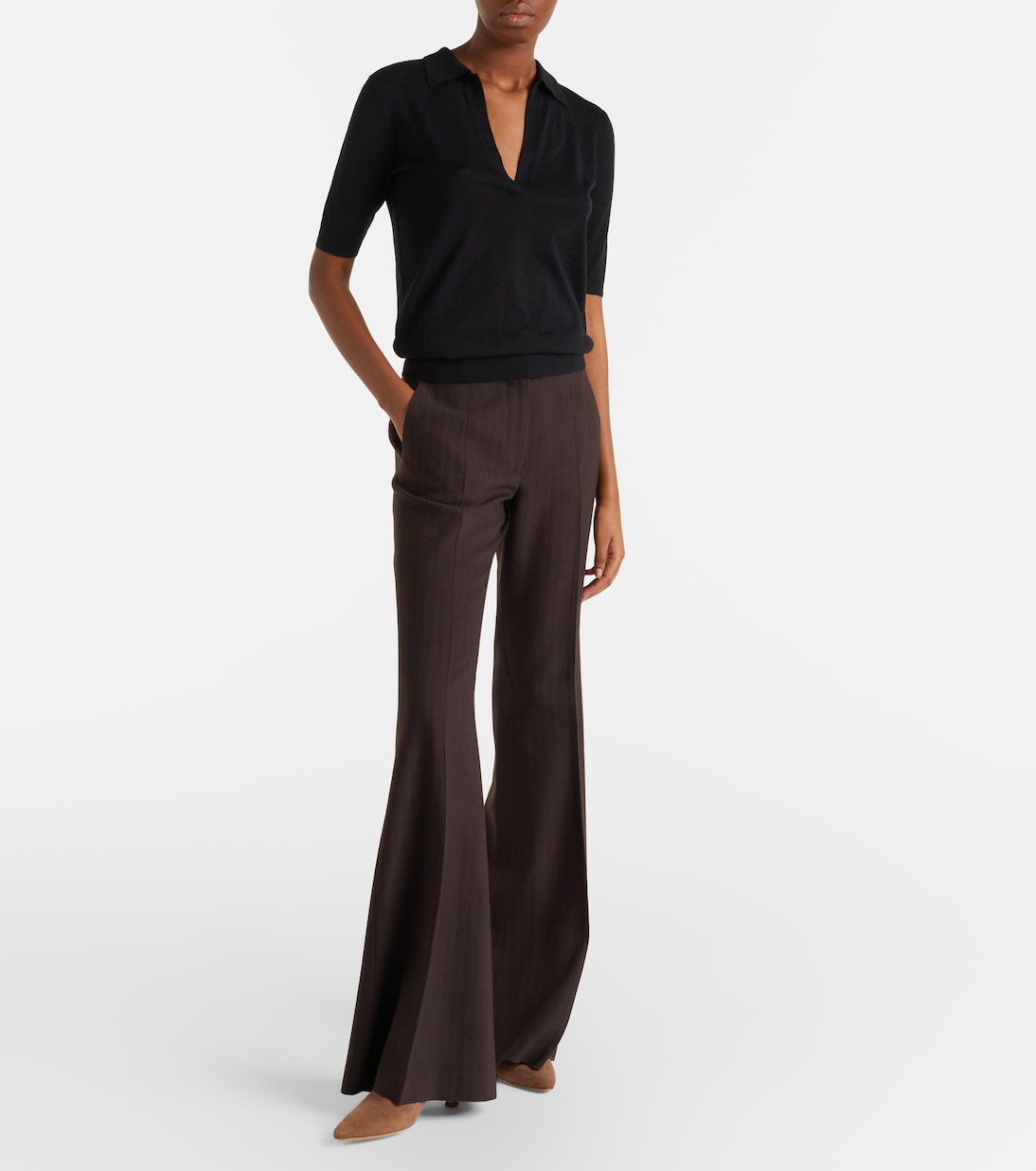 Frank cashmere and silk polo sweater | Gabriela Hearst