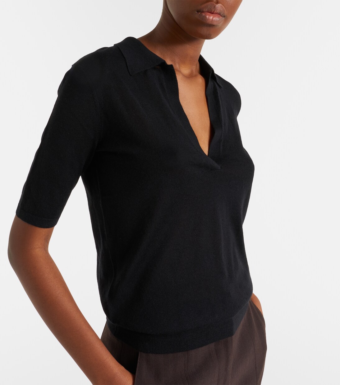 Frank cashmere and silk polo sweater | Gabriela Hearst
