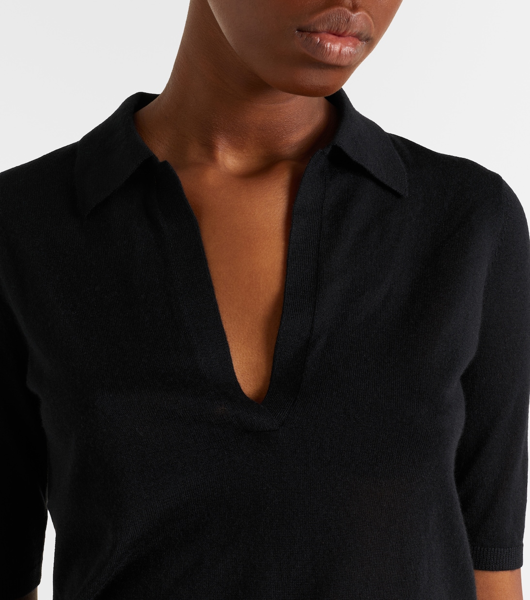Frank cashmere and silk polo sweater | Gabriela Hearst