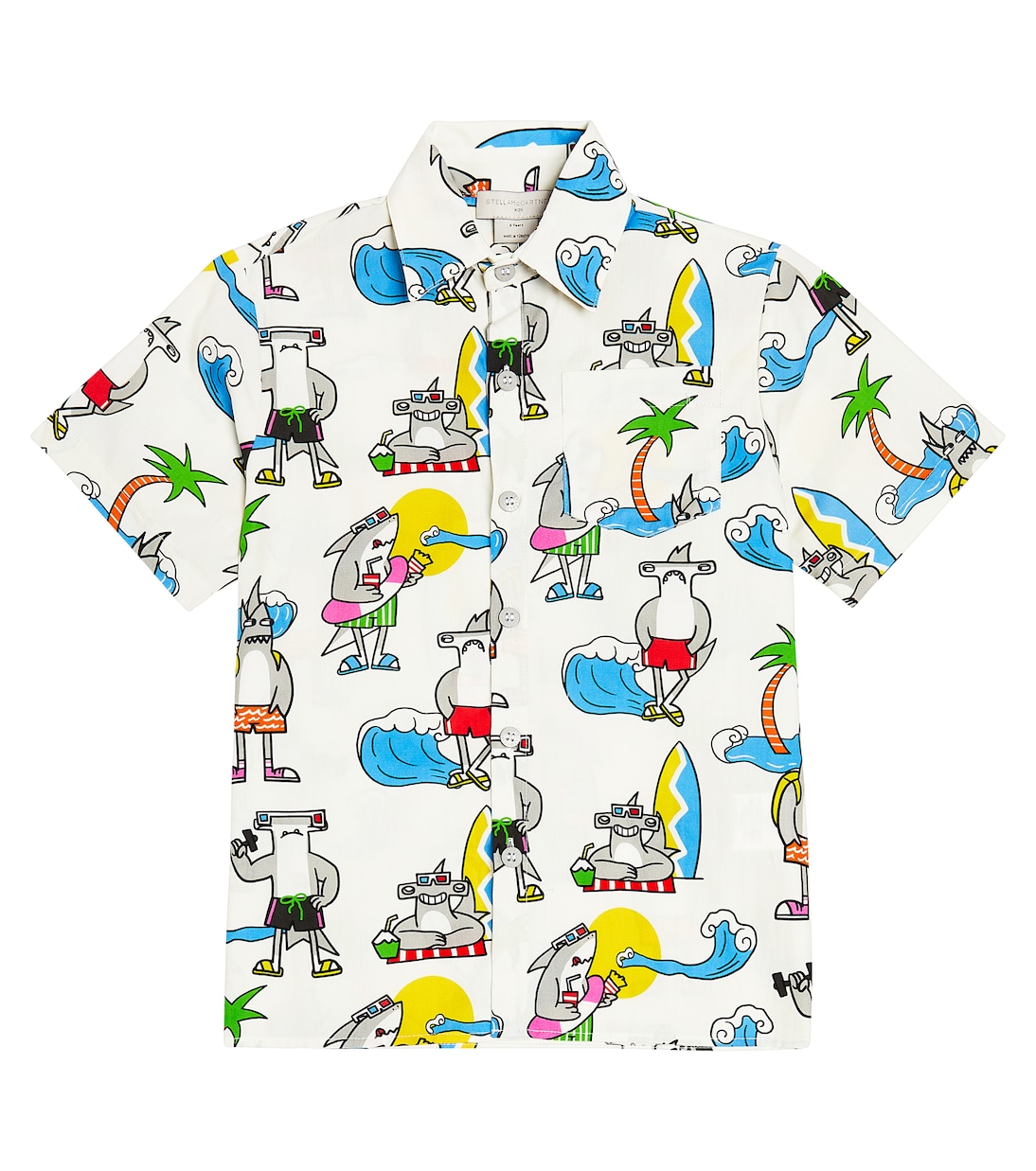 Printed cotton poplin T-shirt | Stella McCartney Kids