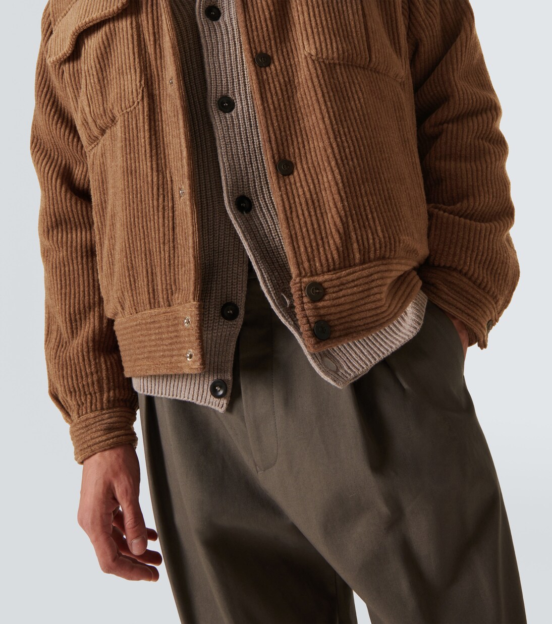 Wool and cashmere velvet blouson | Giorgio Armani