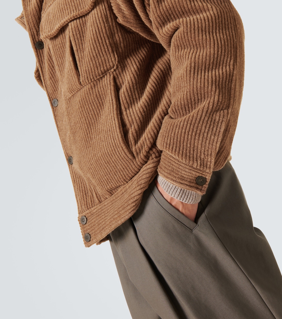 Wool and cashmere velvet blouson | Giorgio Armani