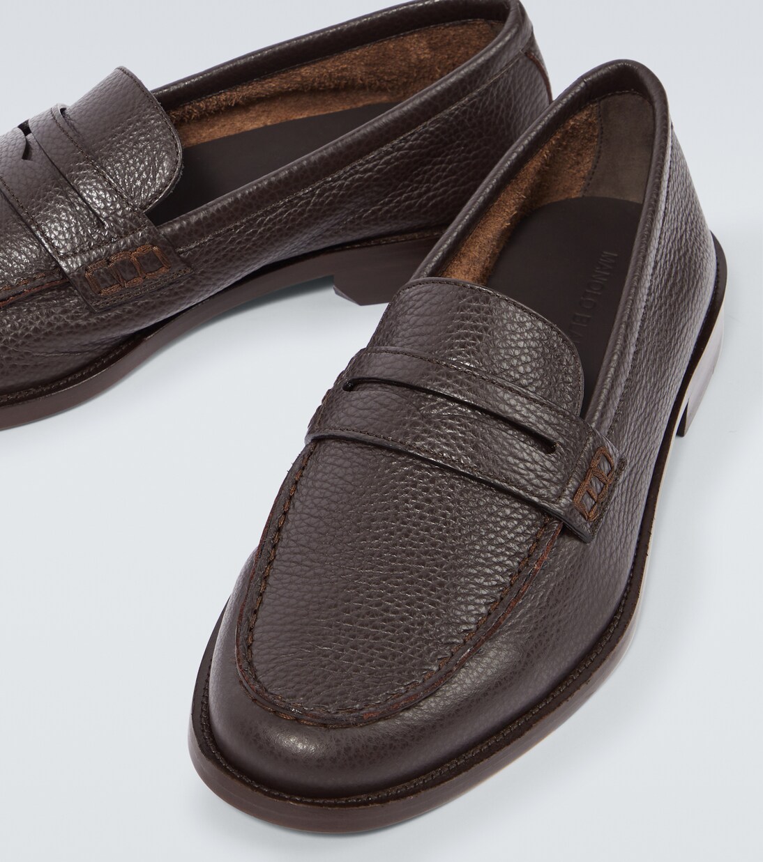 Perry leather penny loafers | Manolo Blahnik